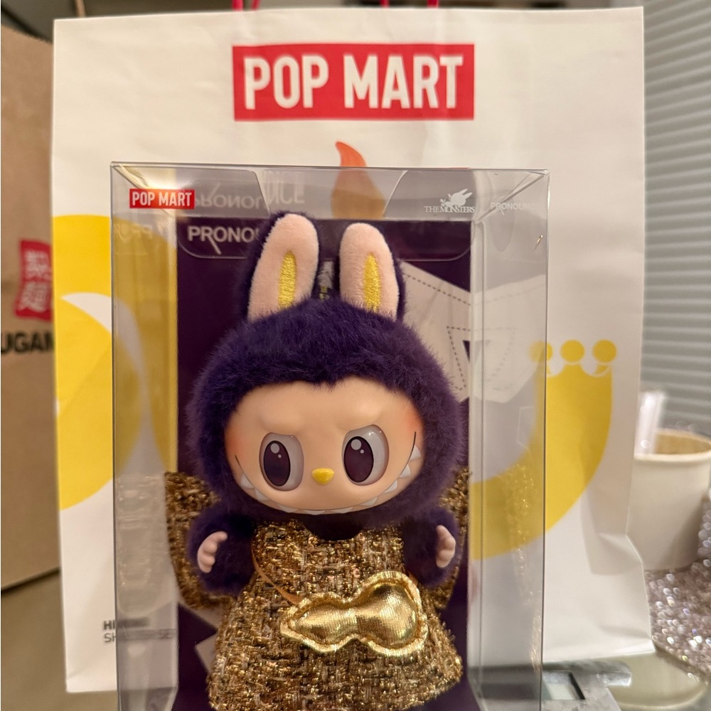 Purple and Gold Art Figure